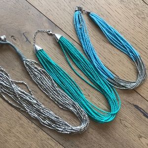 3 multi strand necklaces